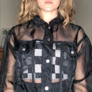 Sheer black statement jacket